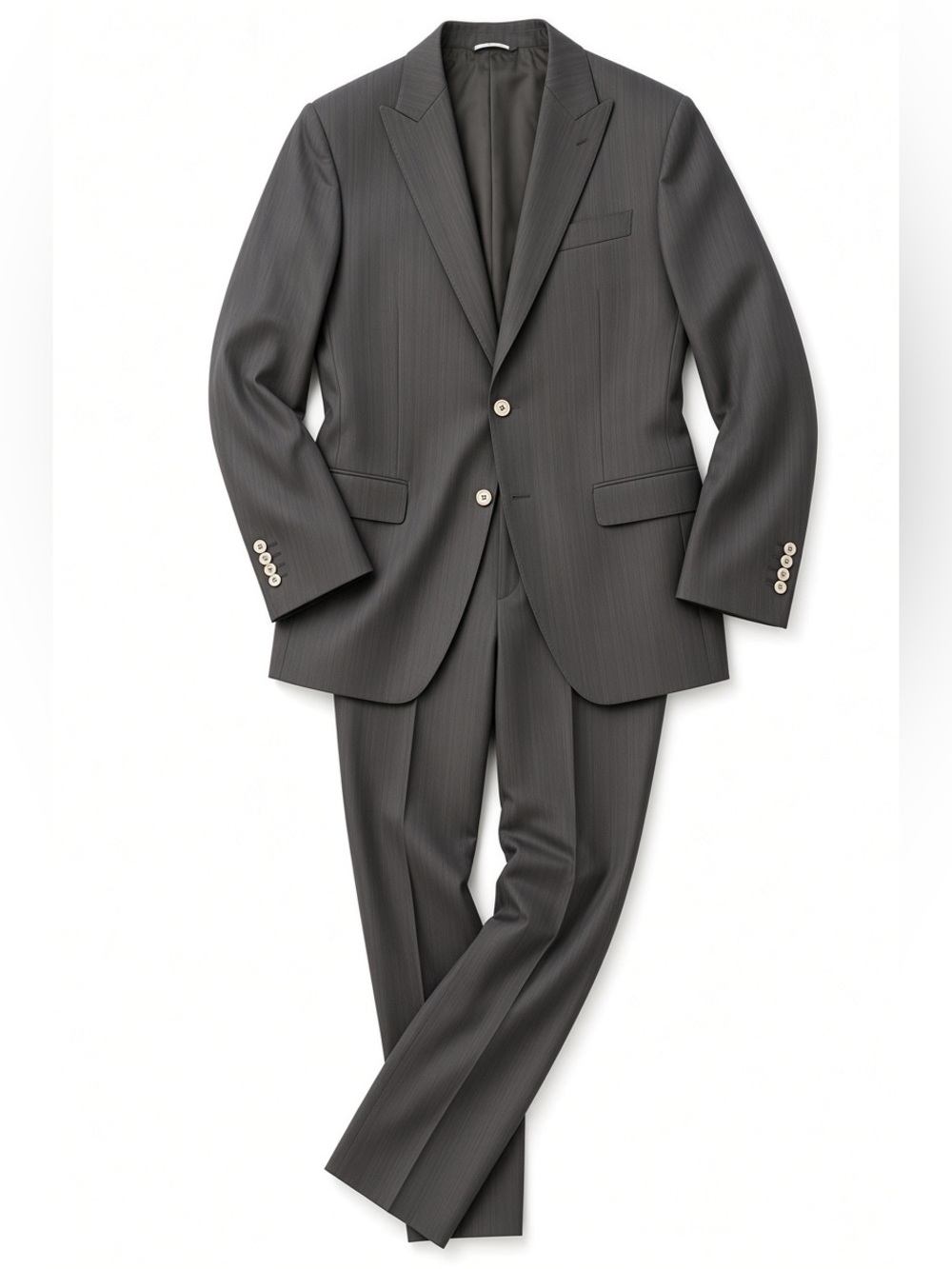 Canali Black Pinstripe Two-Piece Suit